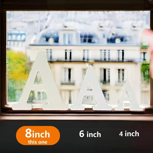 Miniatura 3 de AOCEAN MAGA Letras de madera blanca de 8 pulgadas, letras de madera sin terminar para pared, letras decorativas de pie en rodajas, decoración