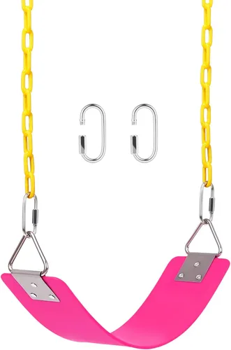Miniatura 11 de AGPTEK Juego de columpio, asiento con cadenas antioxidantes de 66 pulgadas con revestimiento termoplástico, soporta 250 libras, accesorios de cojín