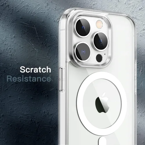 Miniatura 7 de JETech Funda magnética para iPhone 13 Pro de 6.1 pulgadas, compatible con carga inalámbrica MagSafe, a prueba de golpes, parte trasera transparente