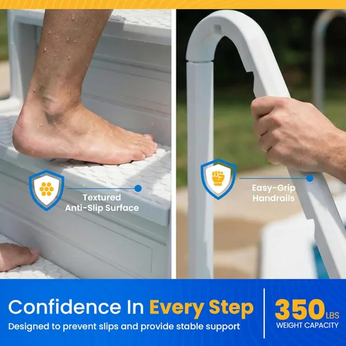 Miniatura 2 de Escalera para piscina desmontable Blue Wave