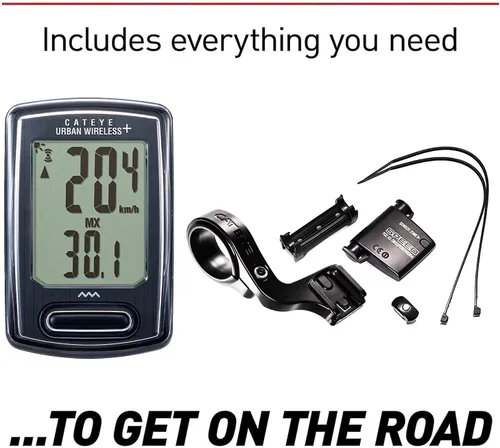 Miniatura 6 de CATEYE Urban Wireless Bike Computer – Analog Speedometer & Odometer with Calorie Tracking, FlexTight™ Mount, Auto Start/Stop, Programmable Odometer
