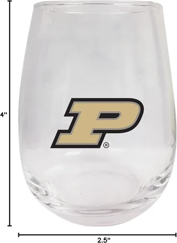 Miniatura 5 de Purdue Boilermakers - Copa de vino sin tallo, de 15 onzas, producto universitario con licencia