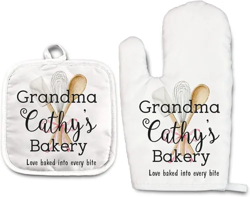 Miniatura 31 de Lemon - Juego de manoplas de horno personalizadas y soporte para ollas Mitón de horno Soporte para ollas Regalos de cocina Inauguración