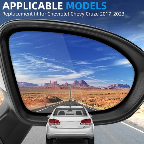 Miniatura 6 de Espejo retrovisor derecho del lado del pasajero de repuesto para Chevrolet Chevy Cruze 2017 2018 2019 2020 2021 2022 2023 - Espejos retrovisores