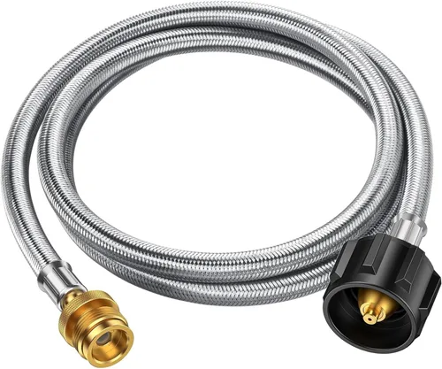 Miniatura 7 de Manguera adaptadora de propano de 4 pies, convertidor de 1 libra a 20 libras, extensión de manguera de propano para tanque de 5-40 libras, reemplaza
