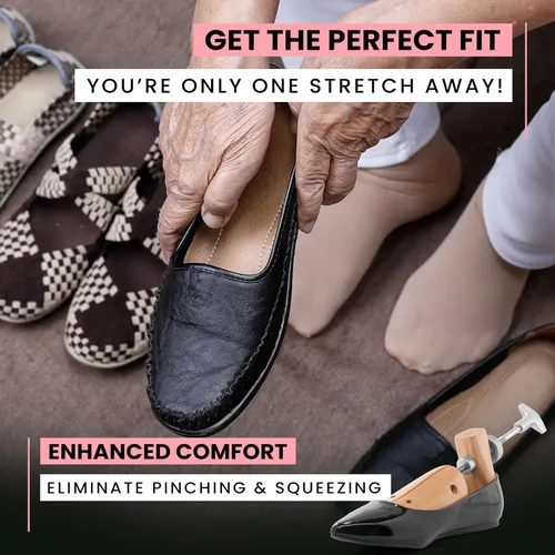 Miniatura 8 de HOUNDSBAY Ensanchadores de zapatos de plástico y madera, ampliador de zapatos ajustable para hombres y mujeres