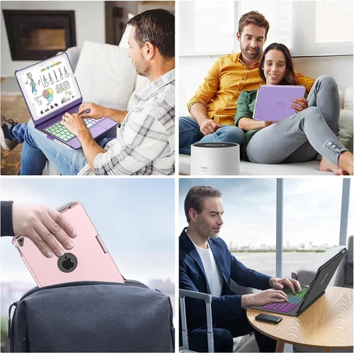 Miniatura 6 de COO Funda con teclado para iPad 10.2" 9ª/8ª/7ª generación, para iPad Air 10.5" (3ª generación) / para iPad Pro 10.5", con retroiluminación de 10