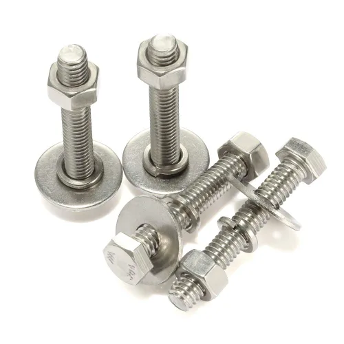 Miniatura 26 de Tornillos de cabeza hexagonal de 1/4-20 x 1/2 pulgadas con tuercas hexagonales y arandelas gruesas planas y de bloqueo, totalmente roscados, acero