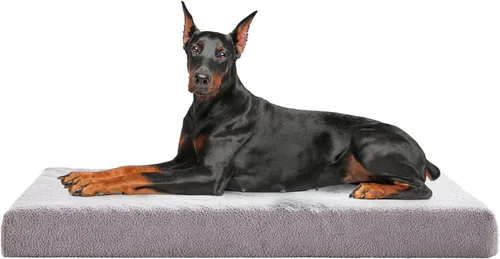 Miniatura 26 de WATANIYA PET Cama grande de espuma viscoelástica para perros, cama ortopédica para perros con espuma de gel refrescante, forro impermeable y funda