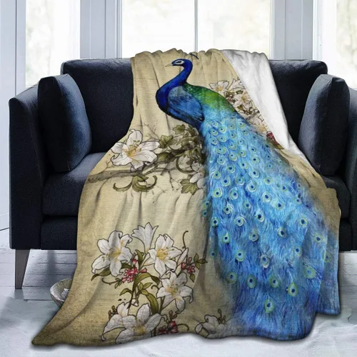 Miniatura 12 de Manta de forro polar con signo de la paz de los hippies ultra suave y acogedora manta decorativa de franela para el hogar, cama, sofá, silla