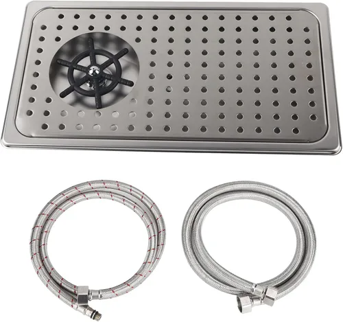 Miniatura 10 de FLEXMAN Enjuagadora automática de vidrio para fregadero, lavadora automática de vasos de acero inoxidable con rosca G1/2, herramienta de limpieza
