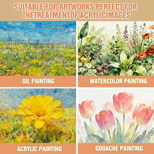Miniatura 5 de Barniz acrílico brillante con bomba, sellador transparente de alto brillo para pinturas acrílicas, secado rápido, a base de agua, no tóxico