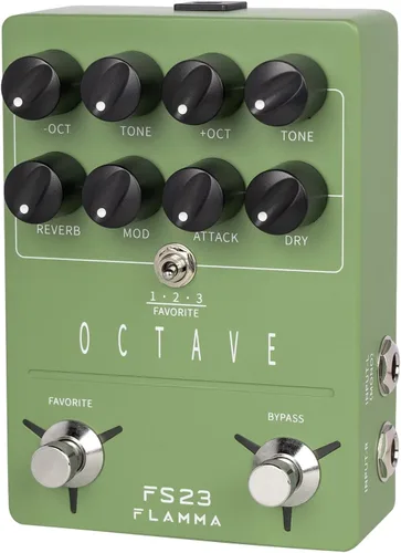 Miniatura 14 de FLAMMA FS22 - Pedal de efectos combo de delay y reverberación estéreo para guitarra ambiental con 3 pares de efectos combo, delay inverso, Combo