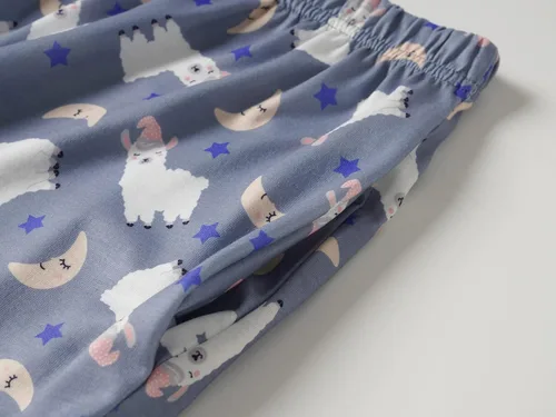 Miniatura 5 de Vopmocld Conjunto de pijama de manga corta de verano para niñas grandes, lindos patrones de gato, ropa de dormir Nighty 100% algodón
