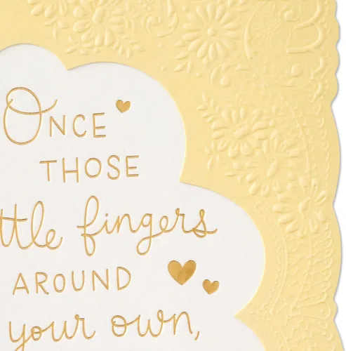 Miniatura 4 de Hallmark Tarjeta de Baby Shower de Star Wars para nuevos padres (Baby Yoda, La Fuerza es Fuerte) Bienvenido nuevo bebé, Felicitaciones, Revelación
