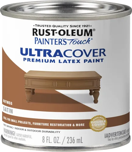 Miniatura 67 de Rust-Oleum Brush On Paint 224430T Painter's Touch - Pintura de látex, cuarto de galón, imprimación blanca plana acrílica, 32 onzas líquidas