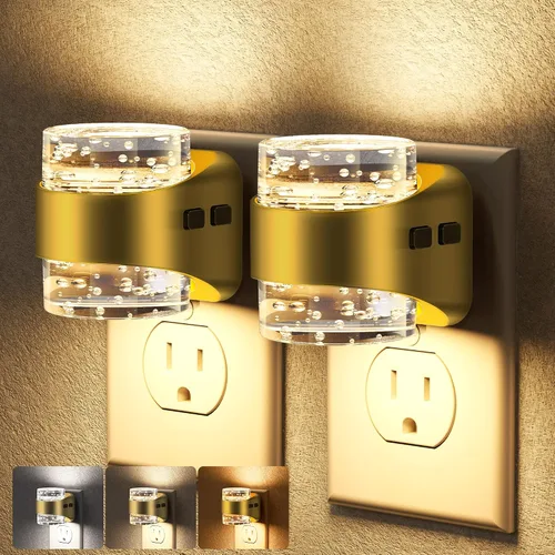 Miniatura 17 de Briignite - Luz nocturna LED enchufable en la pared - Luz nocturna regulable con diseño de burbuja 3000K/4000K/5000K y 3 niveles de brillo