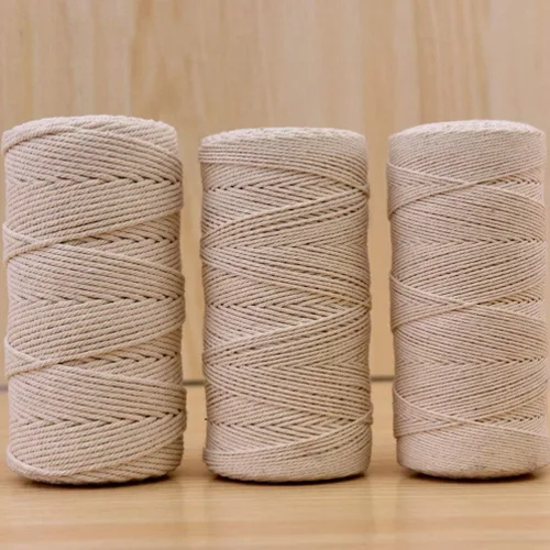 Miniatura 8 de Hemoton Cordón de hilo de algodón: cuerda de macramé, cuerda de macramé, tapiz de hilo de algodón, cuerda de macramé para colgar plantas