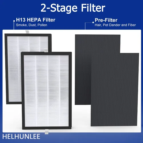 Miniatura 3 de Juego de 2 filtros HEPA A2 H13 de repuesto, apto para purificadores de aire Filtrete 3M-A2 modelos FAP-C02-A2, FAP-C03-A2, FAP-T03-A2, FAP-SC02L