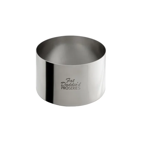 Miniatura 18 de Fat Daddio's Anillo redondo de acero inoxidable para pasteles y pastelería, 2 x 0.75 pulgadas