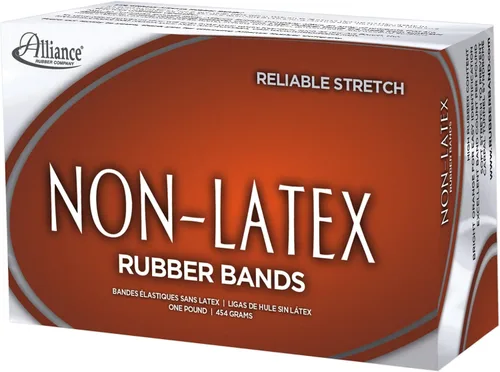 Miniatura 3 de Alliance Rubber 37646#64 Bandas de goma sin látex, caja de 1 libra contiene aproximadamente 380 bandas (3 1/2 x 1/4 pulgadas, naranja)