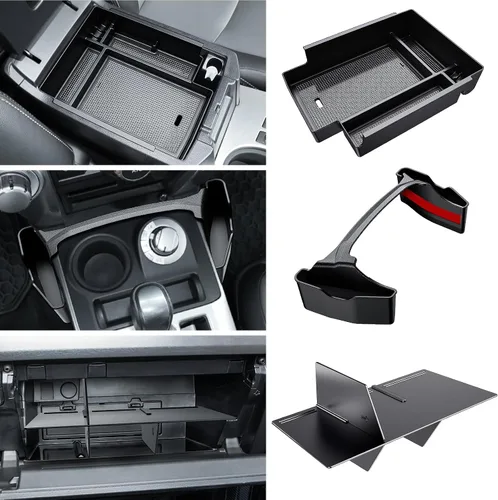 Miniatura 8 de DIAMOOKY Organizador de consola central mejorado para Toyota 4Runner 2024 2023 2022 2021 2020 2019 2018 2017 2016-2010, bandeja de accesorios
