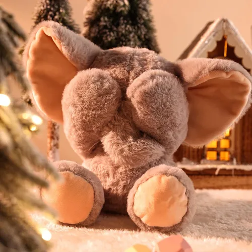 Miniatura 7 de TCBunny Peluche de elefante bebé para dormir, 11 pulgadas, niños, Aichie (gris)