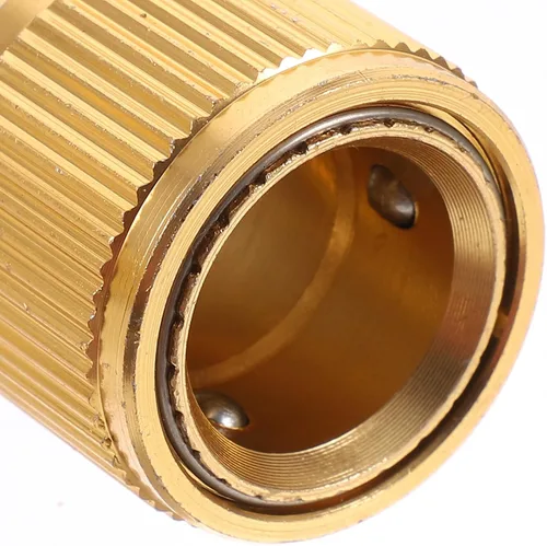 Miniatura 6 de Yardwe Conector de manguera de agua de junta rápida chapada en aleación de aluminio de 2.37 x 1.14 pulgadas, accesorios de conexión rápida