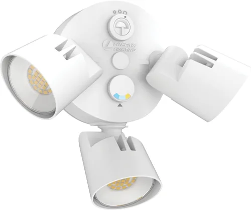 Miniatura 19 de Lithonia Lighting HomeGuard - 2 luces LED de inundación para exteriores, luces LED para exteriores, sensor de atardecer a amanecer, lúmenes Blanco