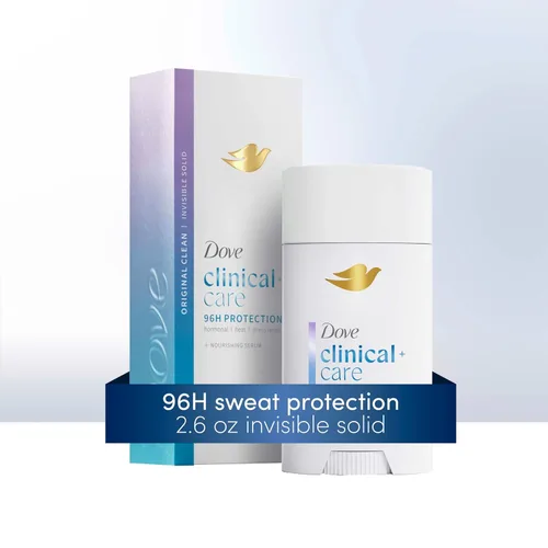 Miniatura 7 de Dove Clinical + Care - Desodorante antitranspirante invisible en barra sólida para mujeres, limpieza original con suero nutritivo, 2.6 onzas