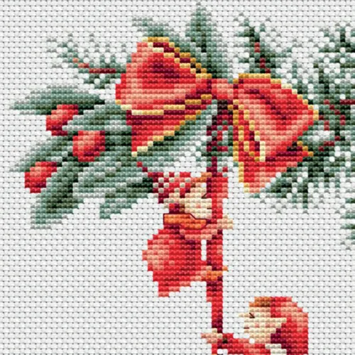 Miniatura 2 de DUTCH STITCH BROTHERS - Kit de punto de cruz contado - DSB018A - Elfos de Navidad 2- Aida - 9,8 x 9,8 pulgadas - Bricolaje para adultos