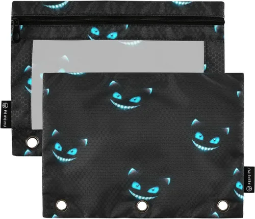 Miniatura 13 de Baseball Pencil Pouch for 3 Ring Binder，Zippered Pencil Case with Clear Window Organizers Bag 2 Packs