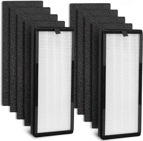 Filtro de repuesto HEPA para purificador de aire VEVA 8000 Elite Pro Series, 2 filtros HEPA y 8 prefiltros de carbón activado de primera calidad 2