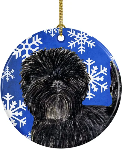 Miniatura 192 de Caroline's Treasures Cavalier Spaniel - Adorno de cerámica para colgar en el árbol de Navidad, para el hogar, Navidad, fiestas, regalo, 3 pulgadas