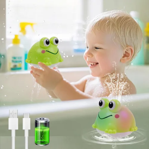 Miniatura 7 de Juguete de baño iluminado con aspersor para bebés, juguetes de agua recargables para piscina de bañera, regalos para niños pequeños, elementos