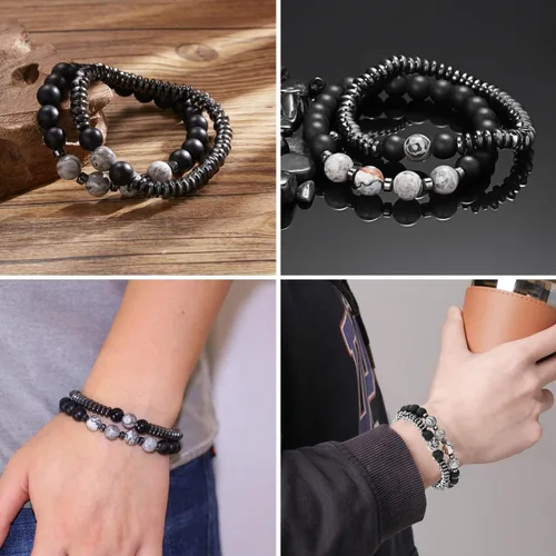 Miniatura 9 de Pulsera magnética curativa – Pulsera de hematita ajustable para drenaje linfático, artritis, alivio de la ansiedad, reducción de hinchazón y pérdida