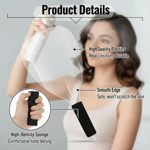 Miniatura 3 de Protector facial para laca para el cabello, paquete de 3 protectores faciales reutilizables para peluquería y maquillaje (transparente)