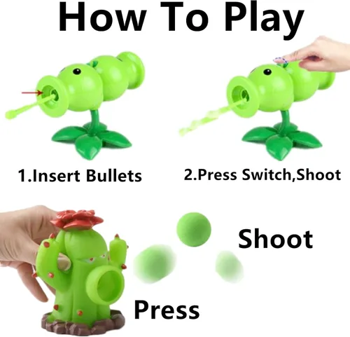 Miniatura 4 de JHESAO Juego de 8 juguetes de plantas y zombis, figuras de acción Zombies PVZ, serie 1, 2, grandes regalos para niños y fanáticos, cumpleaños