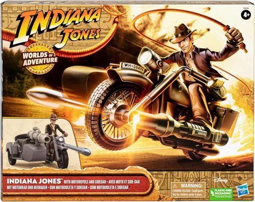 Miniatura 2 de Indiana Jones Worlds of Adventure with Motorcycle and Sidecar - Juego de figuras de acción de 2.5 pulgadas, figuras de acción, a partir de 4 años