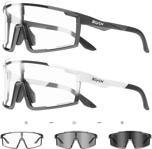Miniatura 11 de SCVCN Gafas de sol de ciclismo fotocromáticas deportivas para hombres y mujeres, gafas de montaña MTB, protección UV, conducción y correr 1