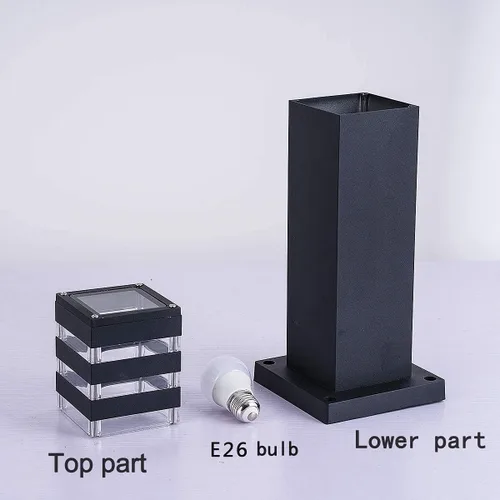 Miniatura 7 de Luces de camino, luces de poste IP55, impermeable, para exteriores, lámpara de pie, lámpara de pie, portalámparas E26, cableada, adecuada