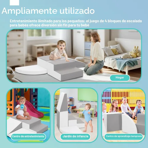 Miniatura 6 de TODIBY Bloques de espuma para escalada para niños: juguetes para niños pequeños para diversión en interiores y exteriores - Estructura de juego