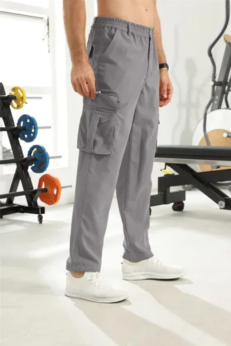 Miniatura 6 de Pantalones de carga para hombre, ligeros, tácticos, para senderismo, ajuste clásico, múltiples bolsillos