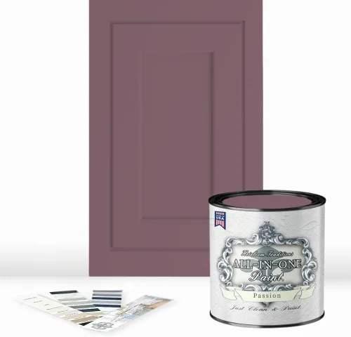 Miniatura 129 de Pintura TODO EN UNO, Abbey (gris cálido), Muestra de 8oz - Pintura duradera para gabinetes y muebles. Imprimación y capa superior incorporadas,
