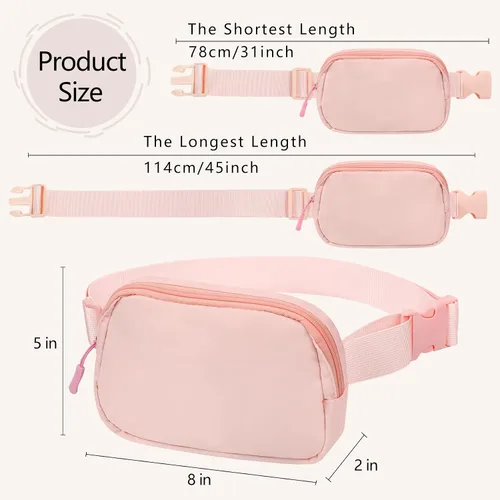 Miniatura 5 de Riñonera cruzada para mujeres y hombres, bolsa para cinturón para senderismo con correa ajustable, riñonera para correr, entrenamiento, deportes