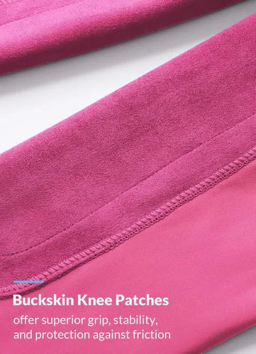 Miniatura 4 de BALEAF Pantalones de equitación para niñas, pantalones ecuestres con parche en la rodilla, mallas de escolarización juvenil con bolsillo UPF50+