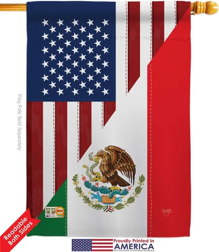 Miniatura 2 de Juego de banderas de la amistad de Estados Unidos y México, juego de banderas regionales de Estados Unidos, alianza mundial, país, área particular