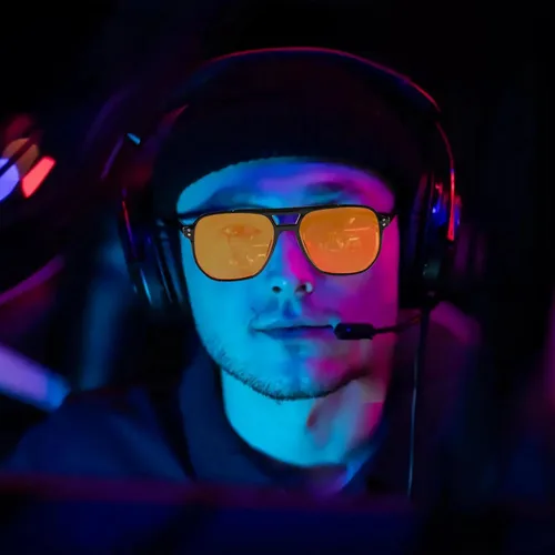 Miniatura 6 de Lentes de bloqueo de luz azul, lentes de juego, tinte ámbar naranja, alivio de la fatiga ocular, para juegos, sueño, fatiga ocular, ultraligeros