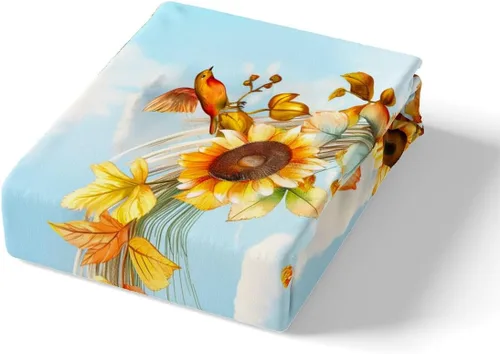 Miniatura 4 de Juego de funda de edredón de Acción de Gracias de tamaño matrimonial, accesorios de girasol, decoraciones de otoño para el hogar, funda de edredón