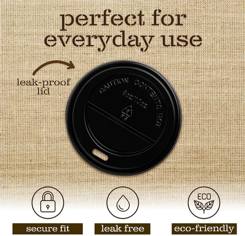 Miniatura 2 de ELEGANT DISPOSABLES [Paquete de 200 tapas] Tapas para tazas calientes de papel de 8 onzas, taza de café para bebidas frías o calientes, té, café
